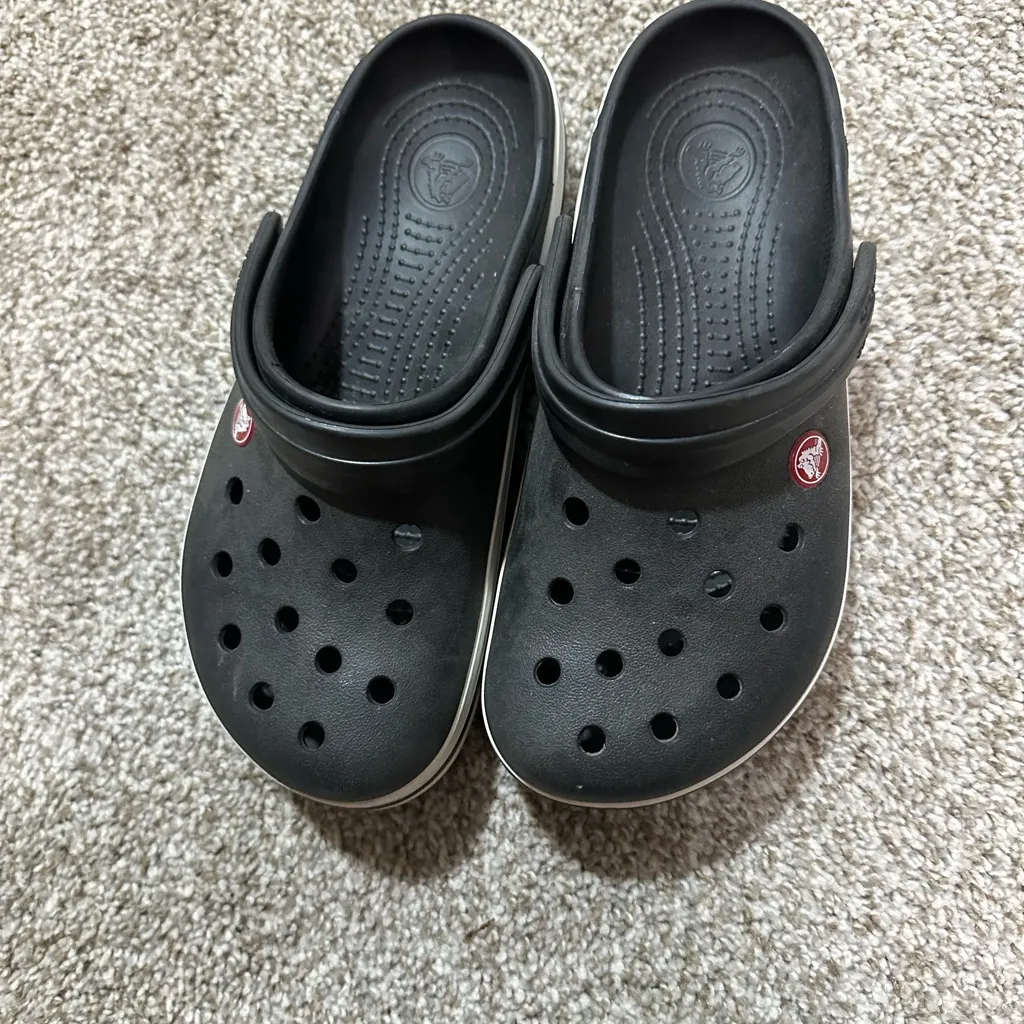 Crocs  Black Slip-On Clogs - Image 3