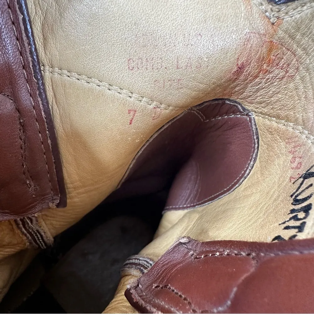 Justin Boots Women’s 7 D Brown Cowboy Cowgirl Leather Rodeo Western - Image 9