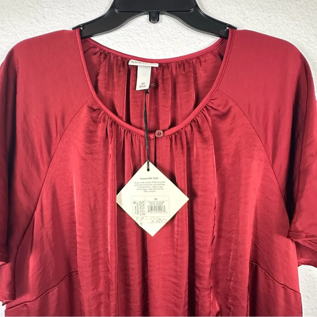 Ava & Viv Women's Burgundy Midi Dress - Image 5