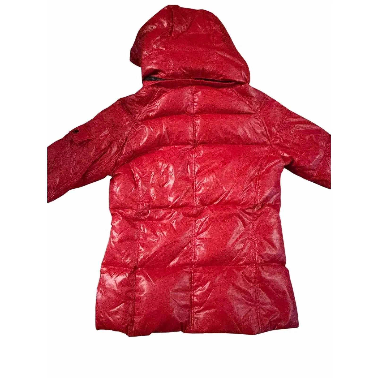 Sam. S13 Freestyle Down Nylon Puffer Jacket Candy Red Size S Festive Winter Coat - Image 9