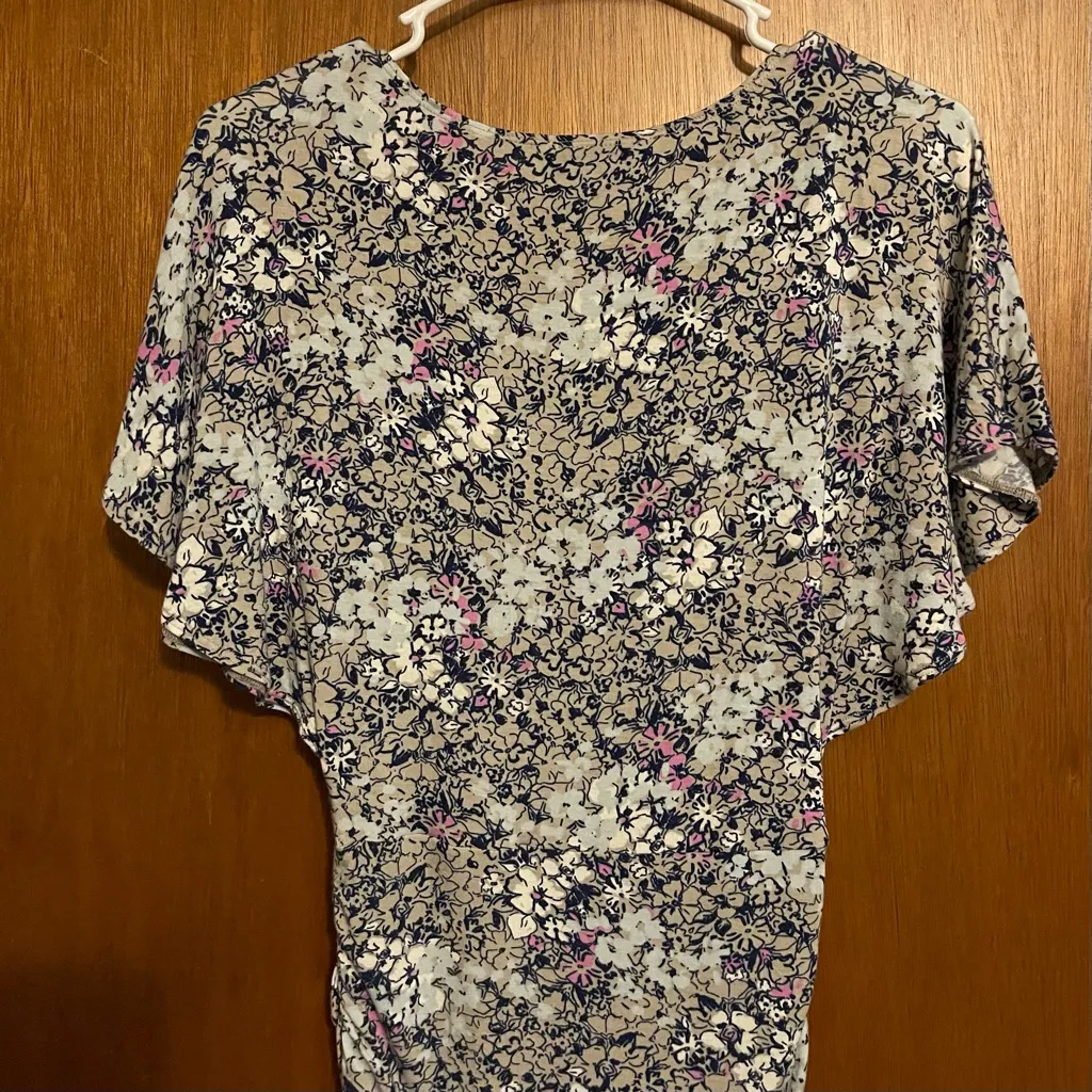 Cabi Floral Flutter Sleeve Multicolored Chic Business Casual Blouse Size XS - Image 7