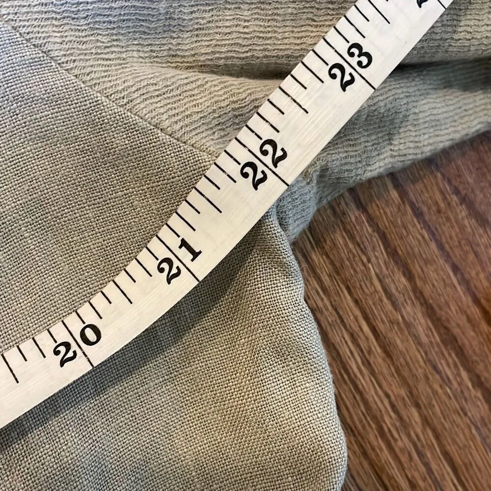 Cut Loose linen cotton frayed detail blazer small Tan - Image 7