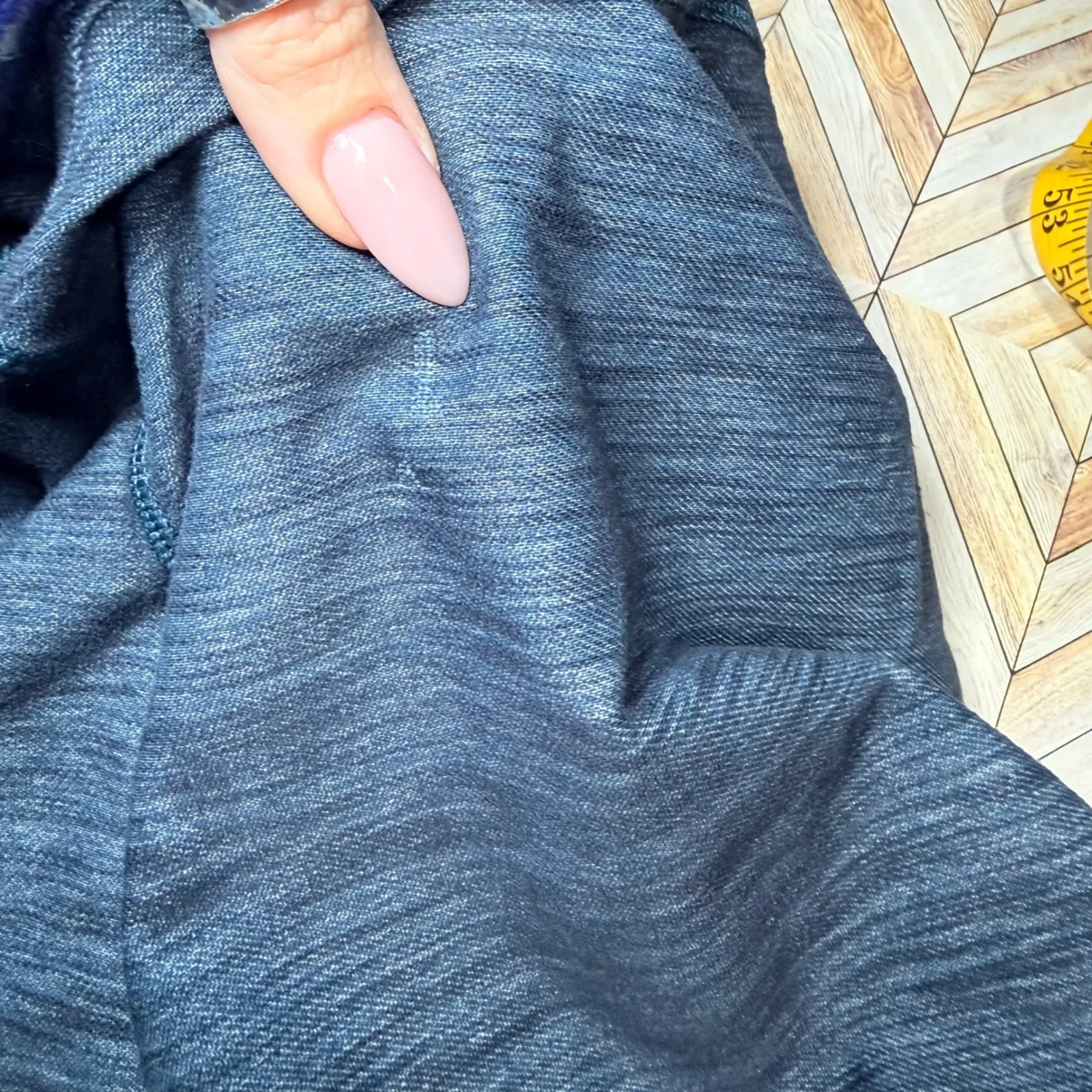 Lululemon Forme Pant Sz 6 Yoga Straight Leg W59595 Blue Black Mid Rise Dance Gym - Image 9