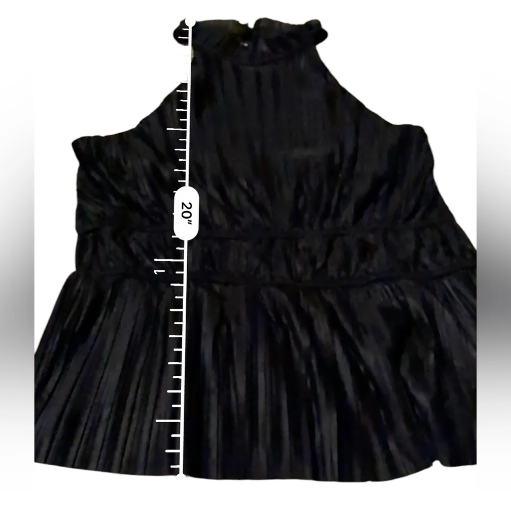 Anthropologie En Elly Black Pleated Halter Neck‎ Open Back Top Sz M NEW - Image 7