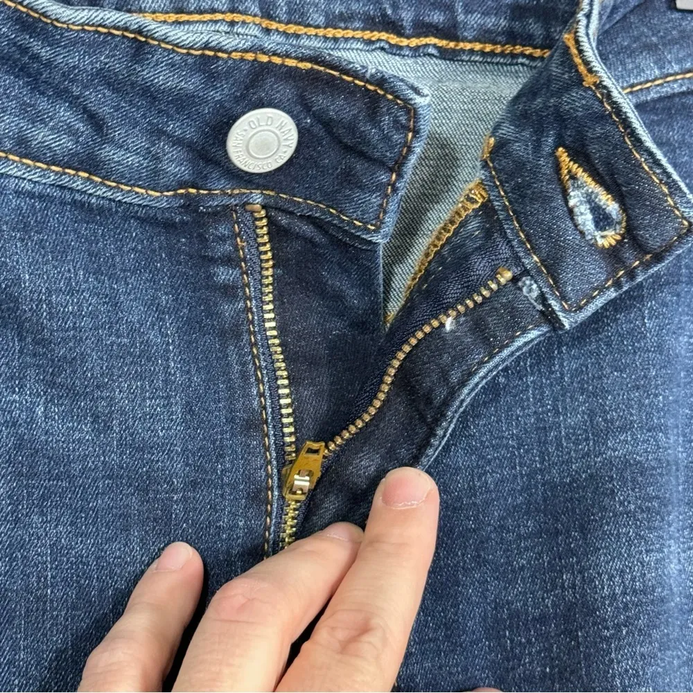 NEW Plus Size Old Navy Rockstar Super Skinny Mid Rise Jeans 26 Dark Wash Stretch - Image 7