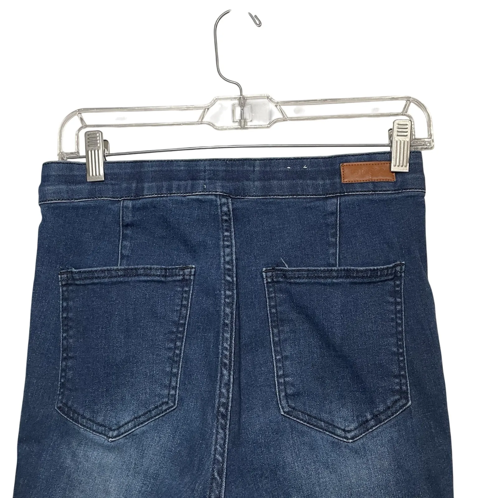 UMGEE High Waist‎ Flare Leg Jeans Bell Bottoms Denim Pants Dark Wash Size 6 - Image 5