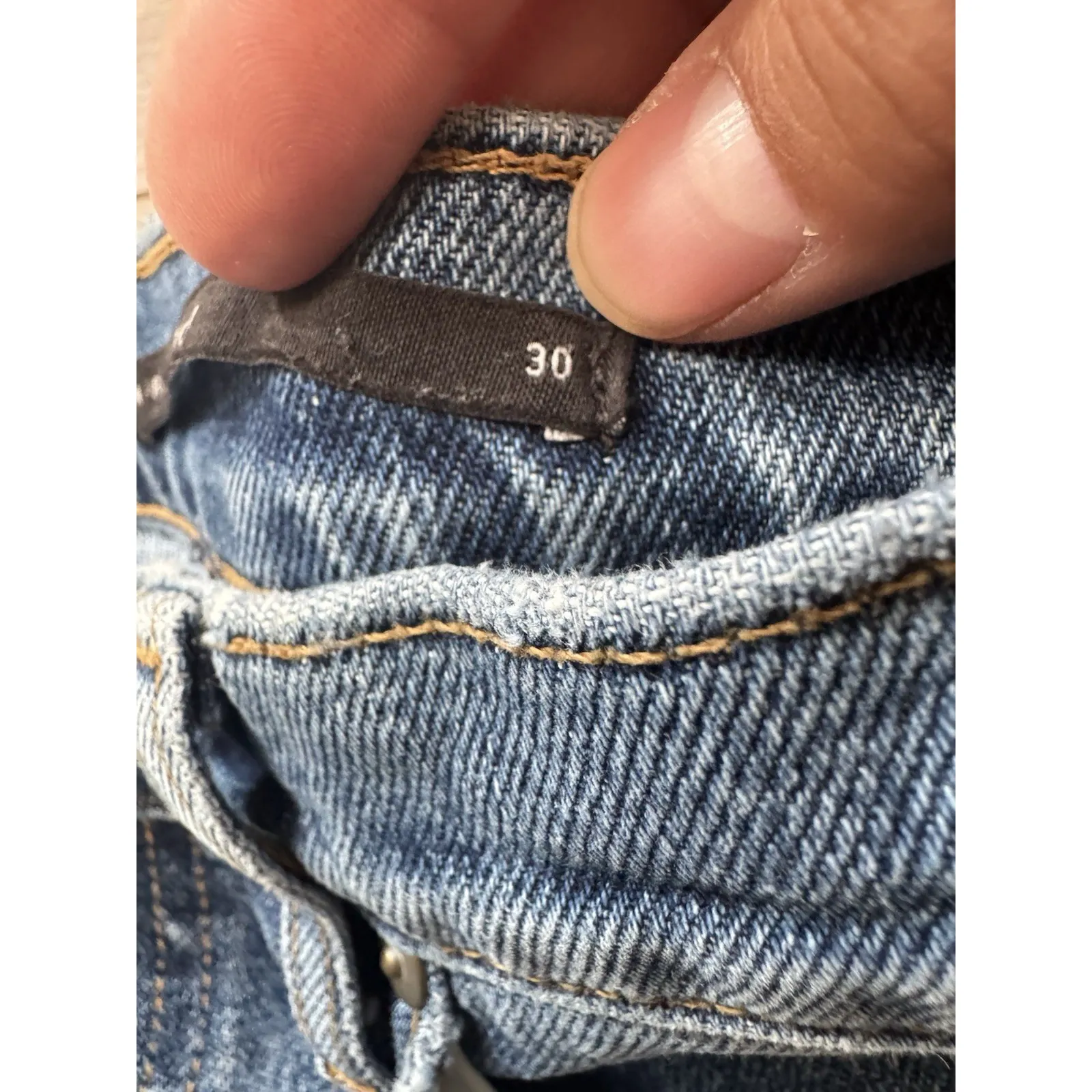 Banana Republic Womens 30 Blue Jeans High Rise‎ Straight Fit Pants Dark Wash - Image 5