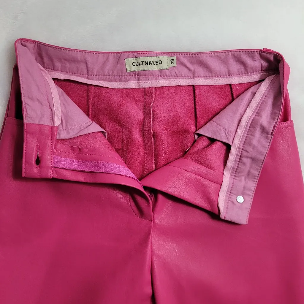 CULTNAKED Pink Straight Leg Pants Size XS - Image 7
