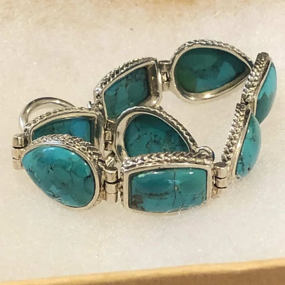 BARSE Turquoise Sterling Silver Turquoise Toggle Bracelet - Image 4