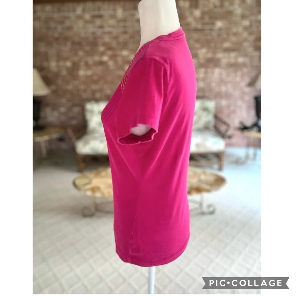 Fila Sport Top Pink Short Sleeve Tee Shirt S Gym Workout Exercise Casual - Image 6