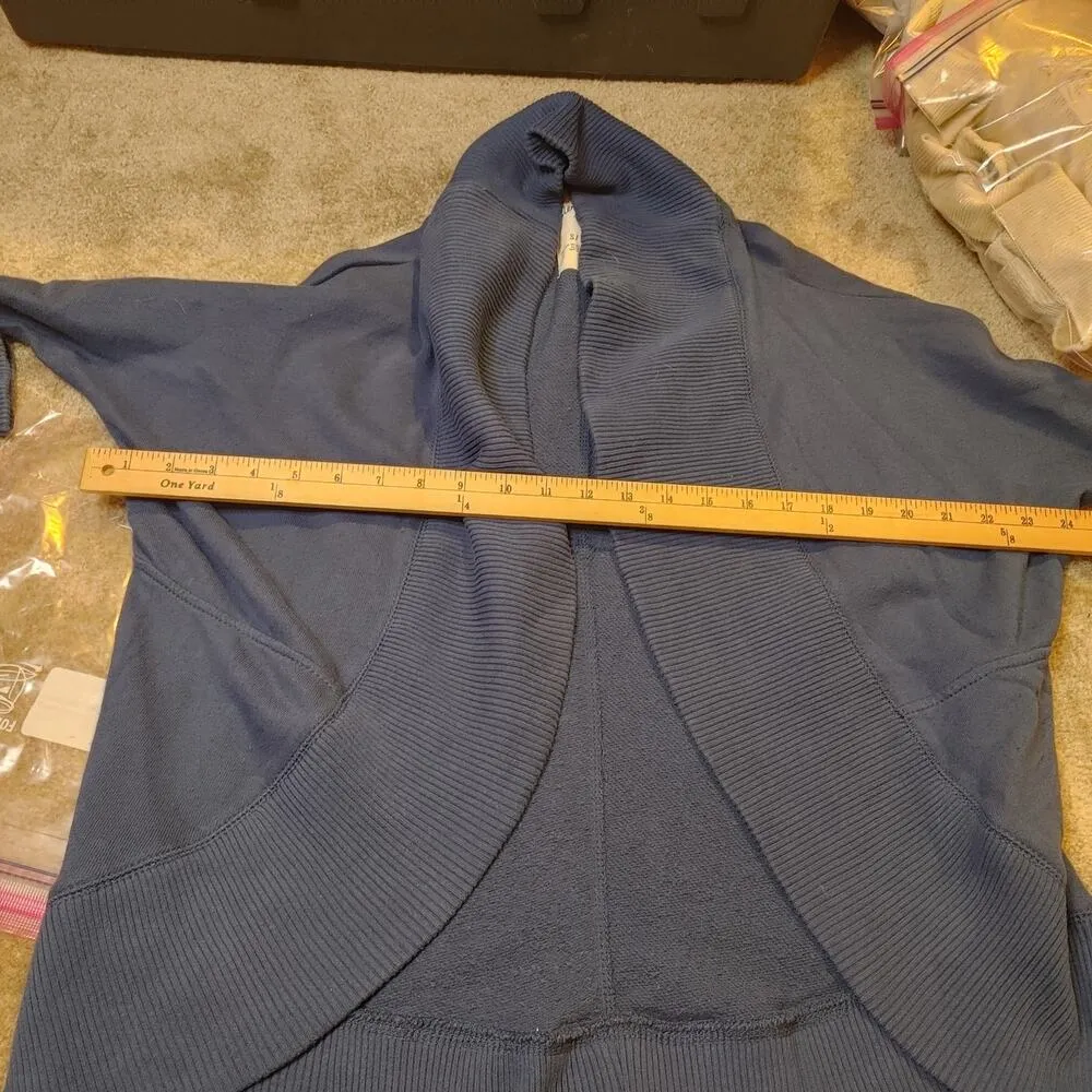 Aeropostale Size S/M Small Medium Medium Dark Grey 100% Cotton Open Cardigan - Image 6