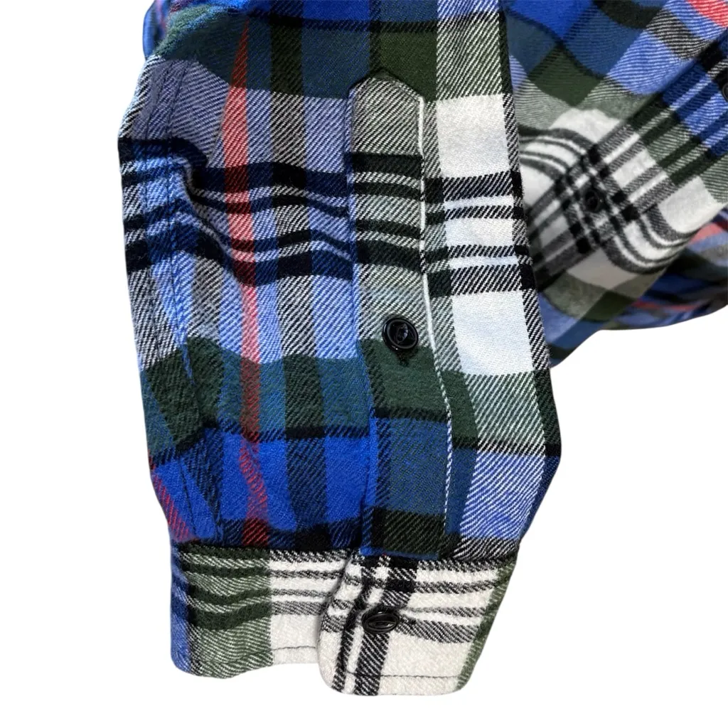 Madewell Flannel Ex-Boyfriend Button-Down Shirt Larchmont Plaid Shirt Size Small - Image 10