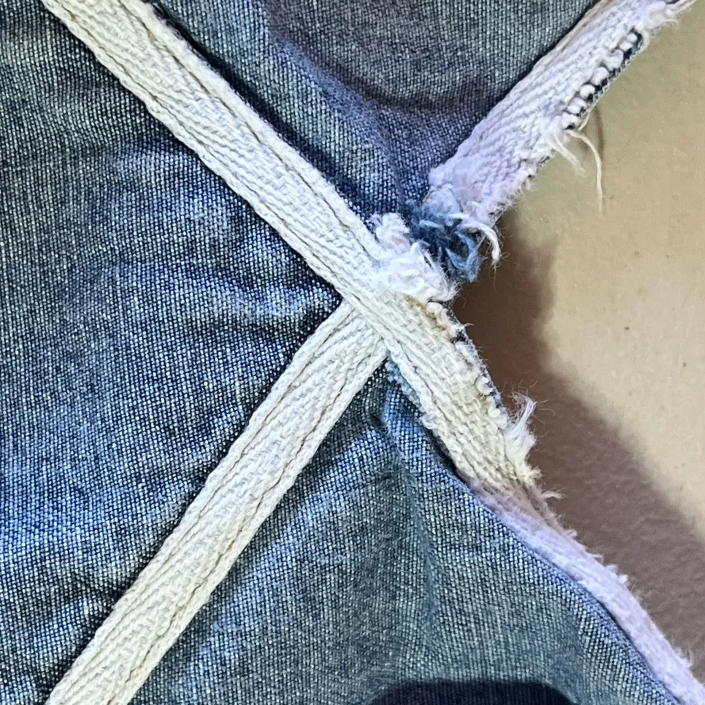 MIMI DENIM MATERNITY OVERALLS WITH ATTACHMENT‎ TO GATHER IN BACK MED WASH S - Image 10