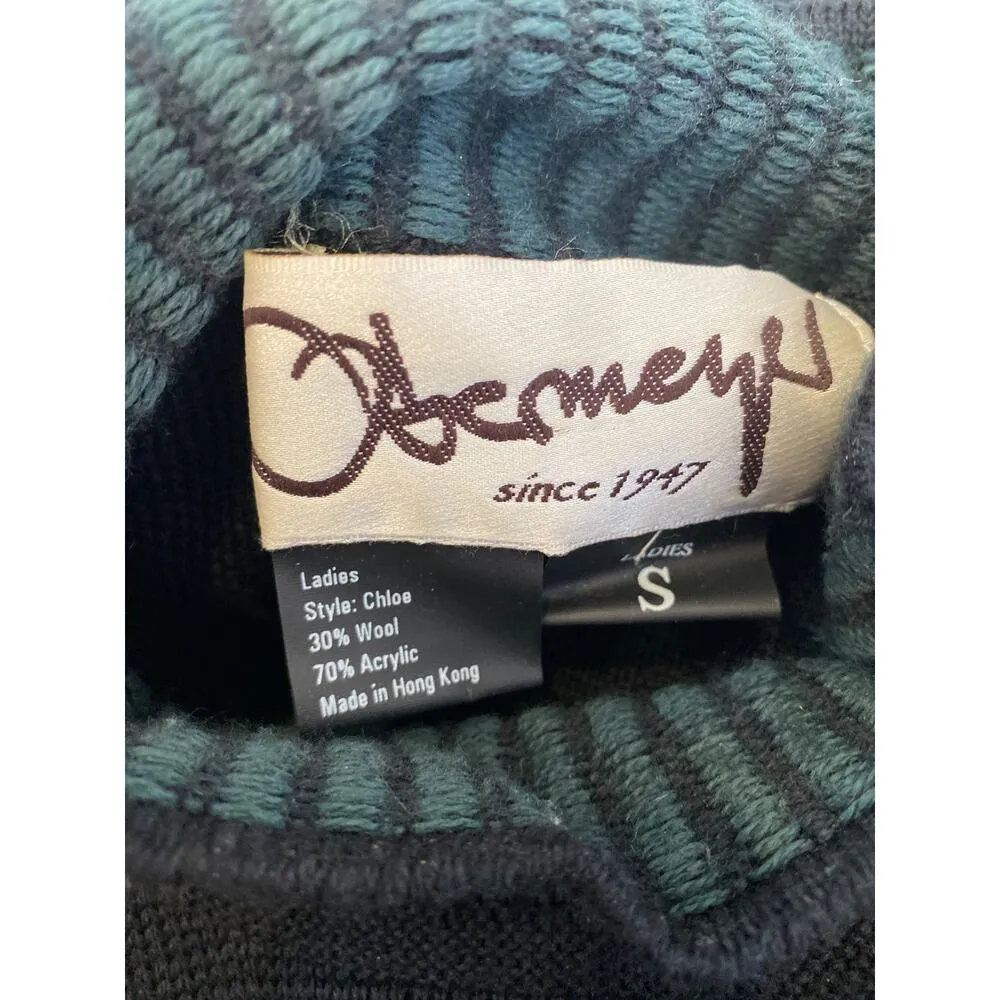 Obermeyer Vintage Chloe Floral Embroidered Fair Isle Winter Ski Sweater EUC Sz S - Image 8