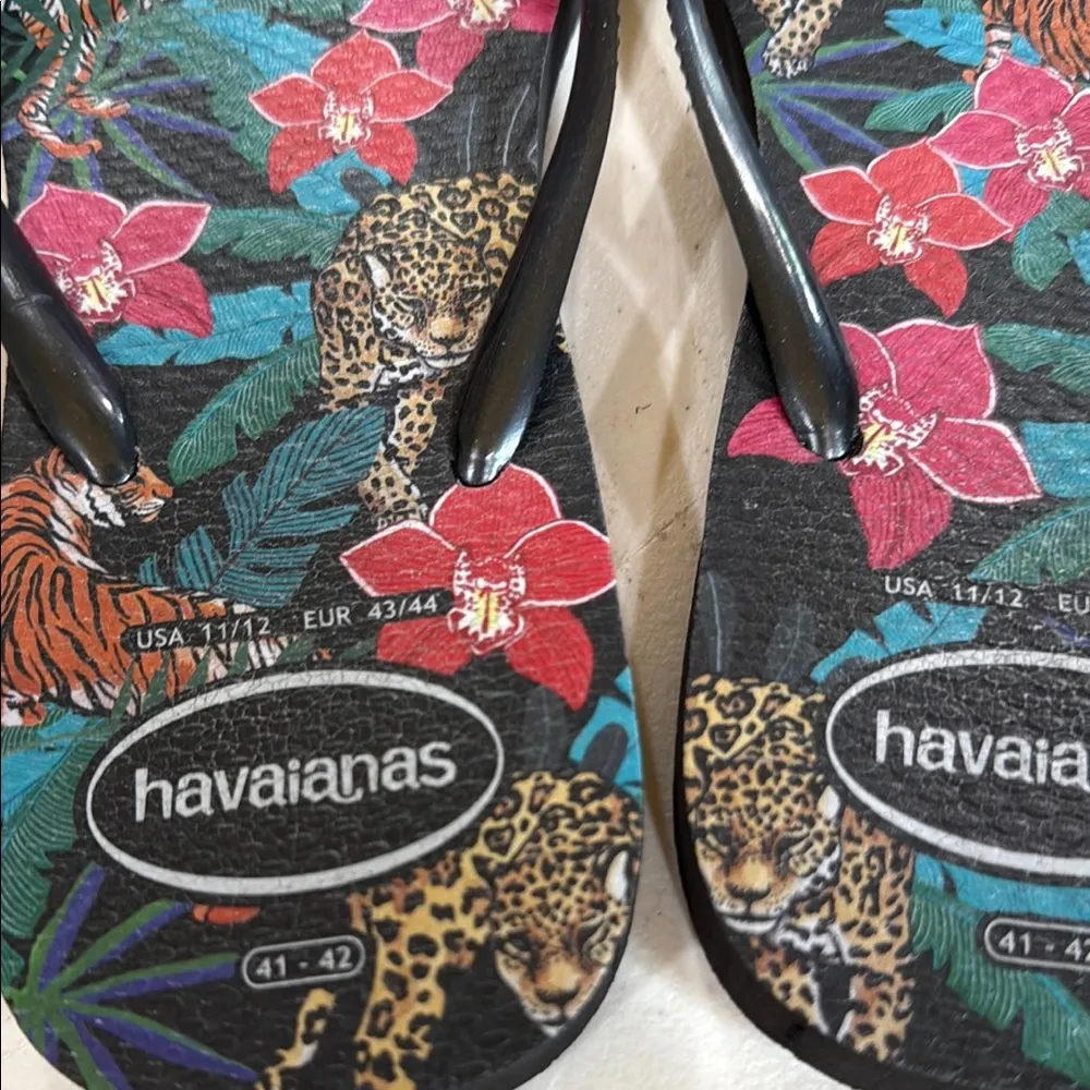 Havaianas Tropical Animal Print Flip Flops - Image 2