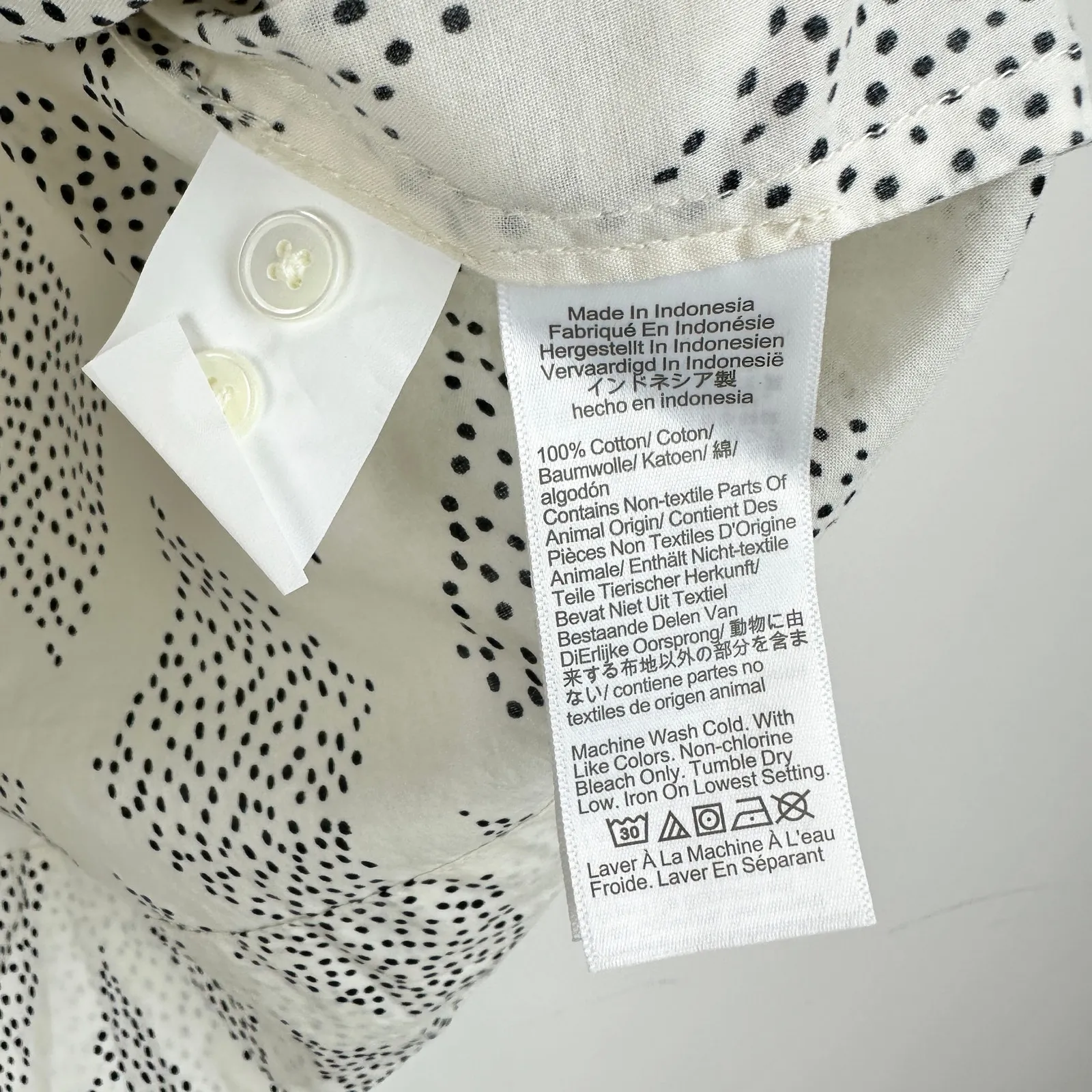 Madewell Shirred Balloon Sleeve Top Blouse Geometric Print Lighthouse XXS NWT - Image 13