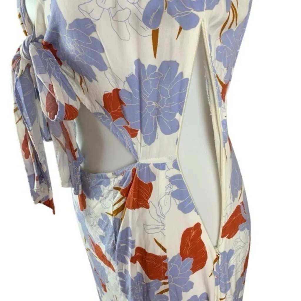 Anthropologie‎ L Space Kellen Cover-Up Dress Floral Tie Front Cutout Medium - Image 7