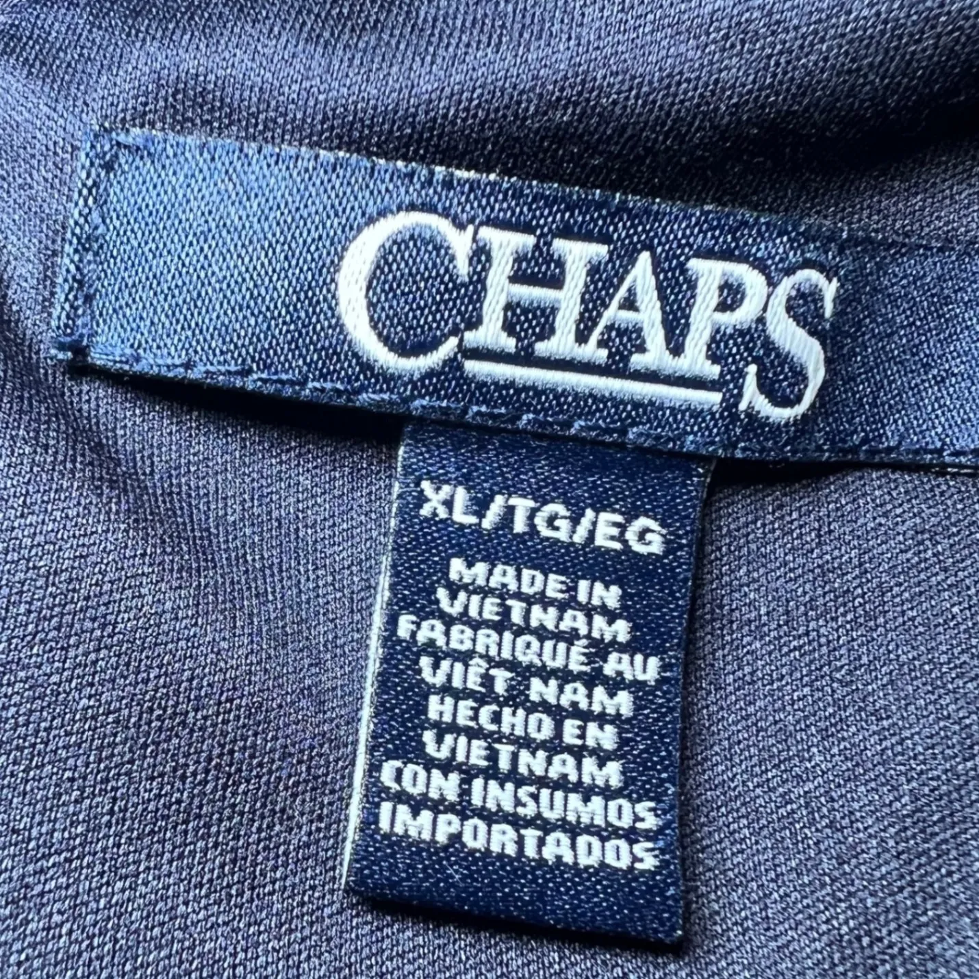 Chaps Dress Womens XL Navy Blue White Polka Dot Sleeveless Dress Midi Dressy - Image 8