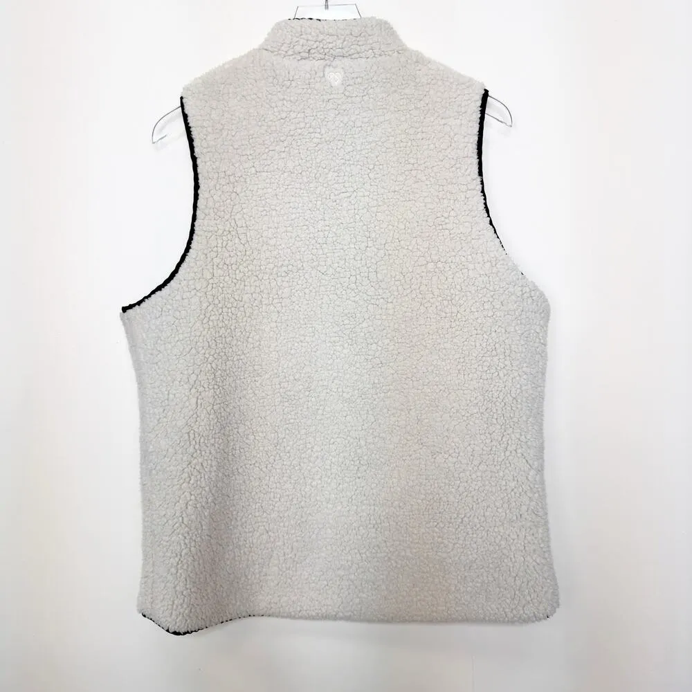 Women's WSU Cougars Reversible Fleece Black Vest L/XL Size L - Image 6