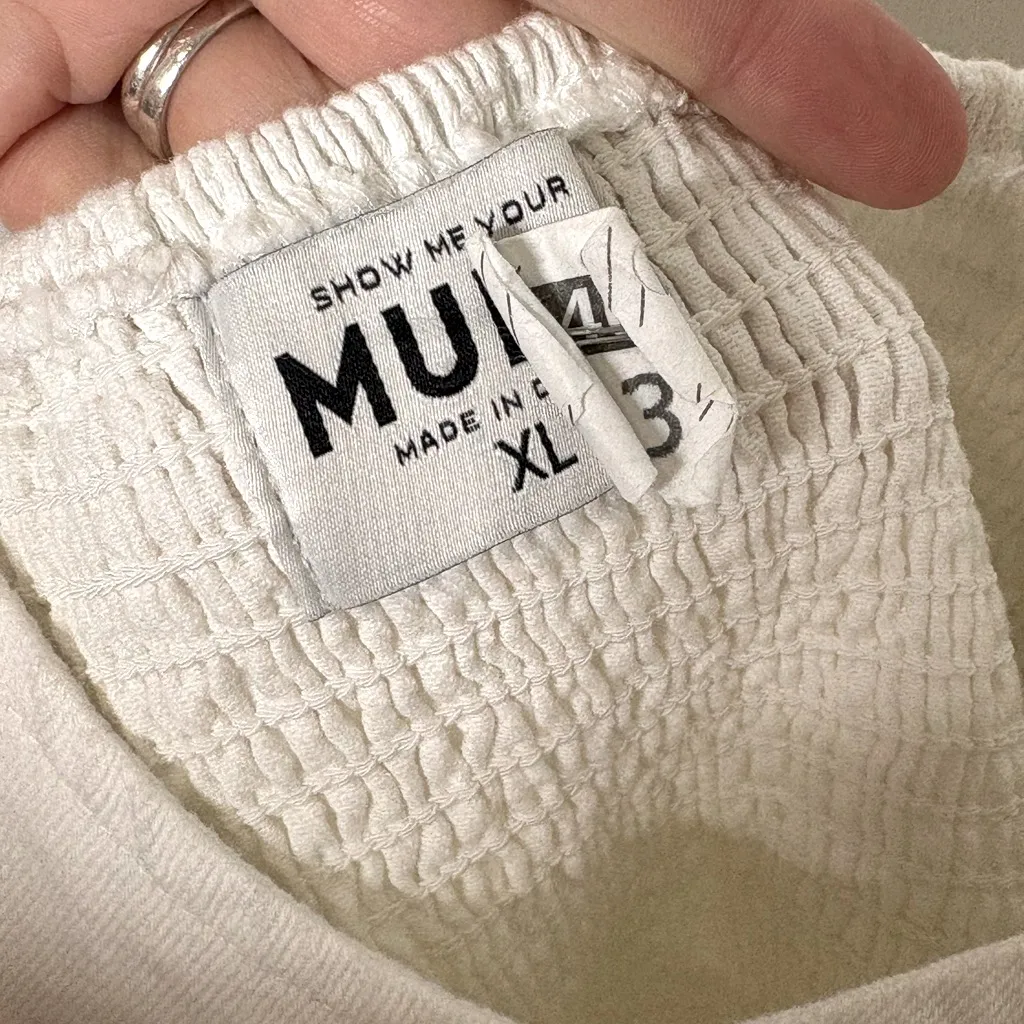 Show Me Your MuMu Ivory Textured Romper - Image 10