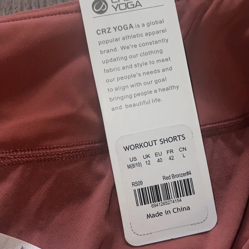 CRZ YOGA Mid-Rise Quick-Dry Athletic Sports Running Workout Shorts Med - Image 9