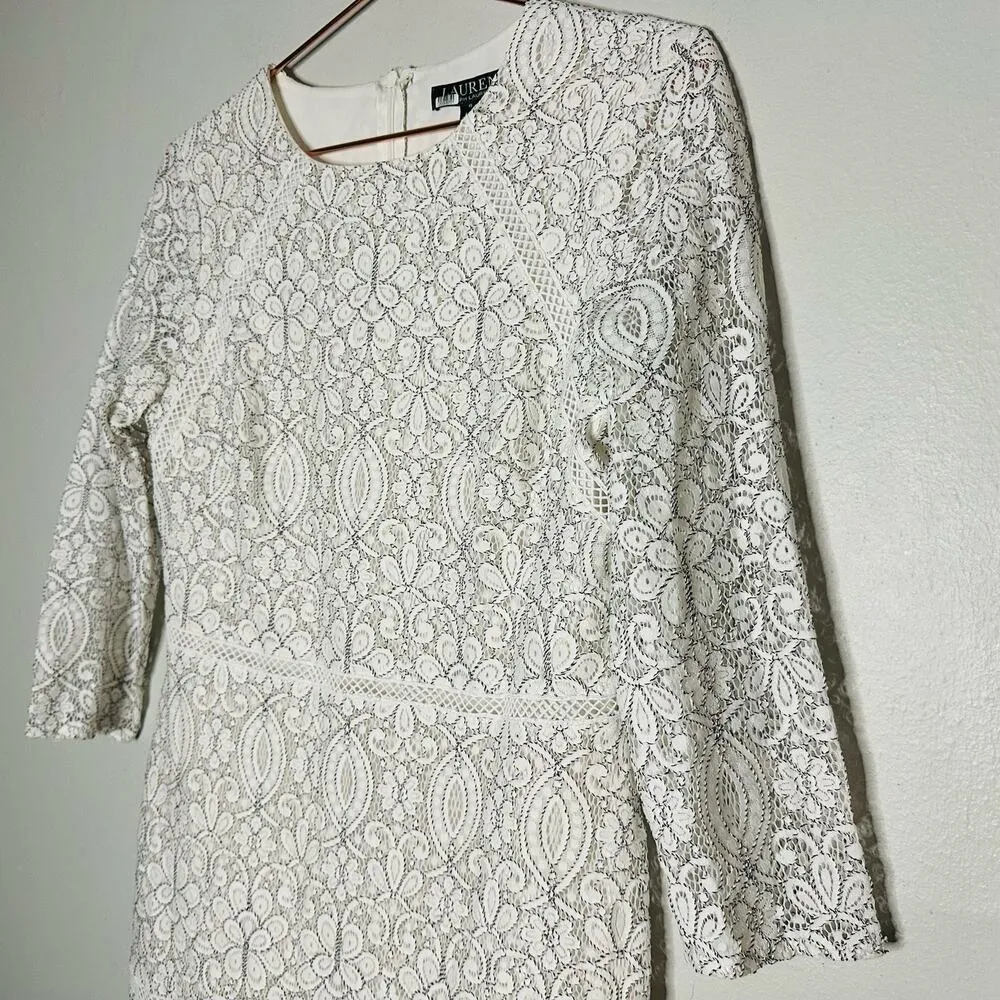 LAUREN RALPH LAUREN White Halima Tiered Lace A - Image 5