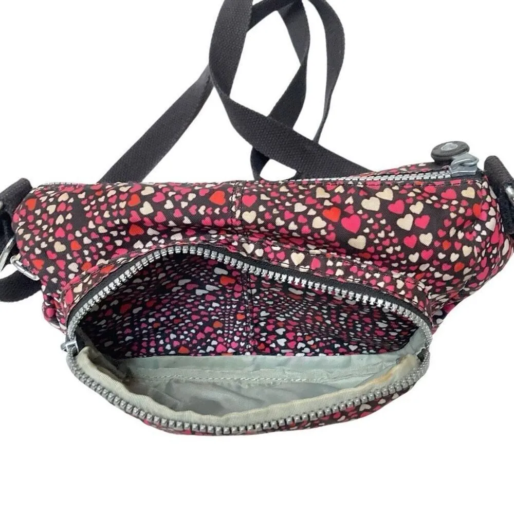 Kipling Heart Festival Crossbody Nylon Bag Purse HTF No Monkey Keychain - Image 5