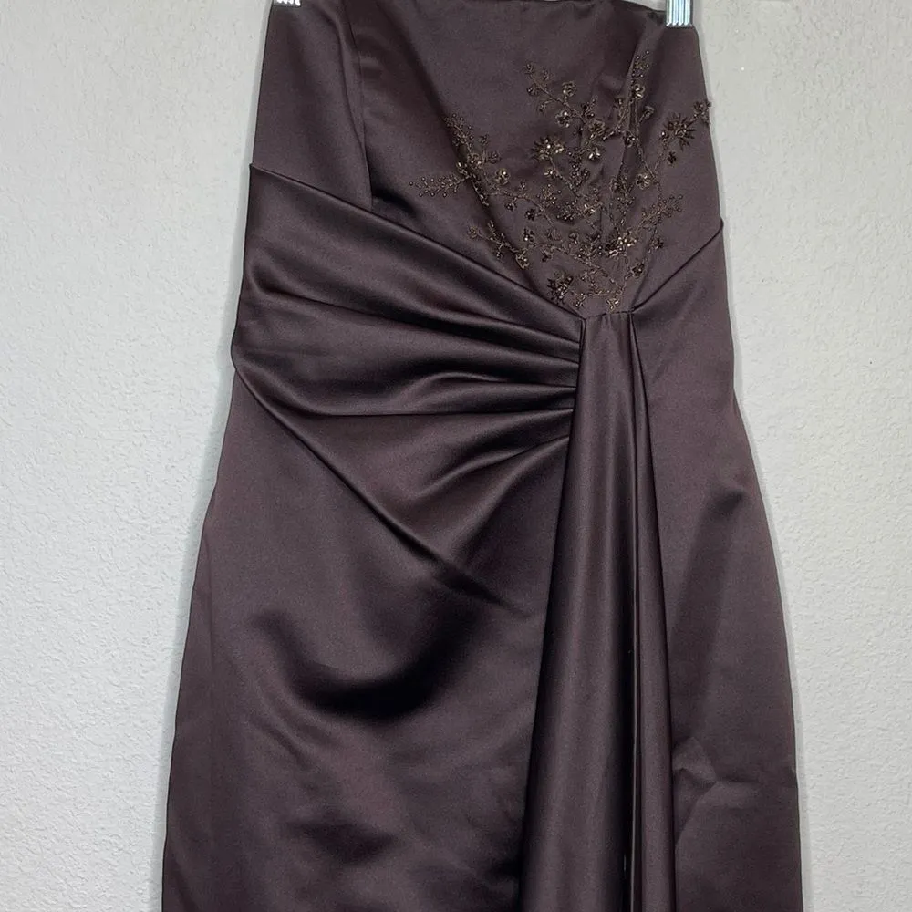 David's Bridal Strapless Formal Dress - Image 2