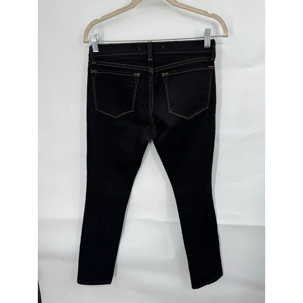 J Brand Jean Women 27 Black Pencil Leg‎ Low Rise Denim Classic Skinny Leg - Image 2