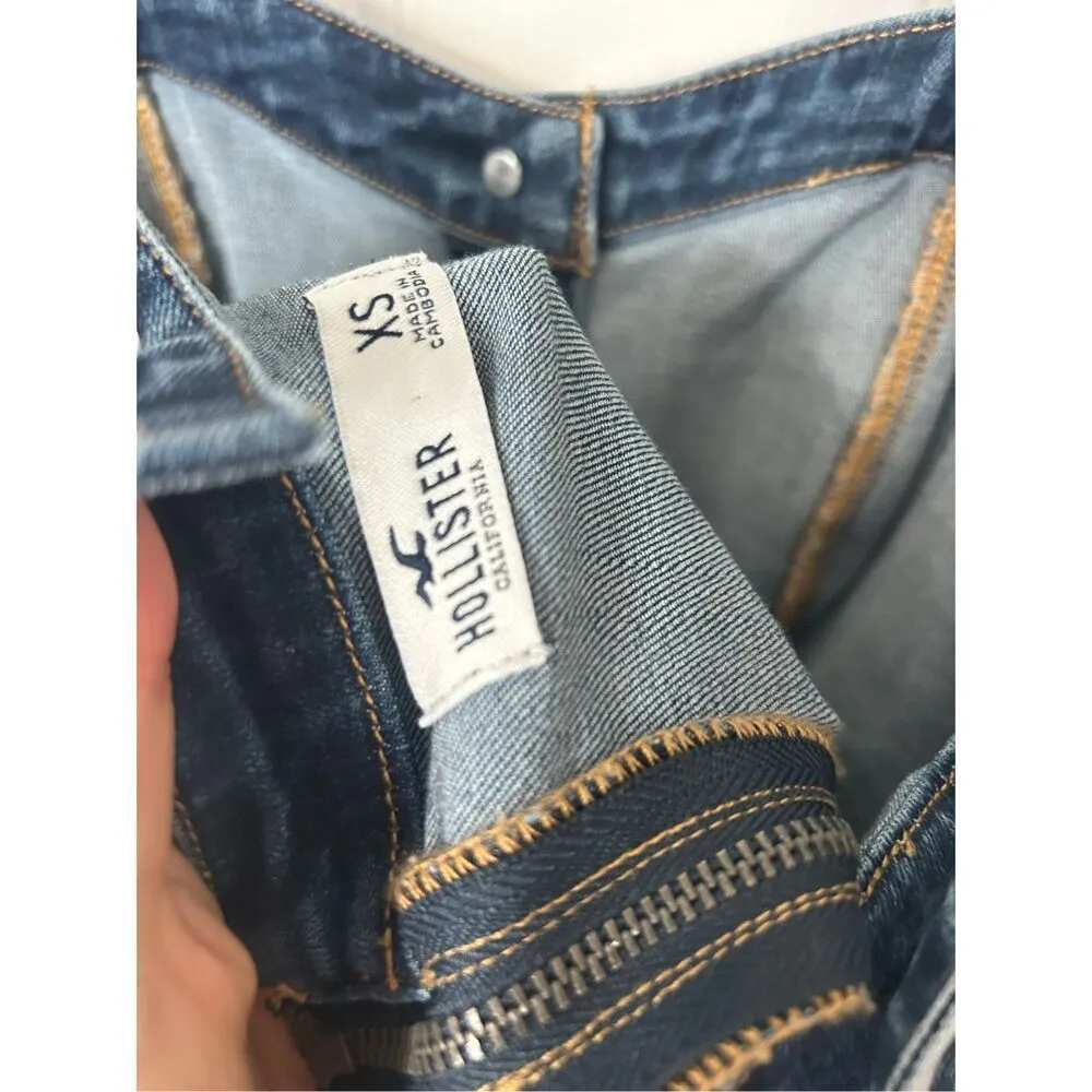 Hollister blue jean dress size xs mini - Image 4