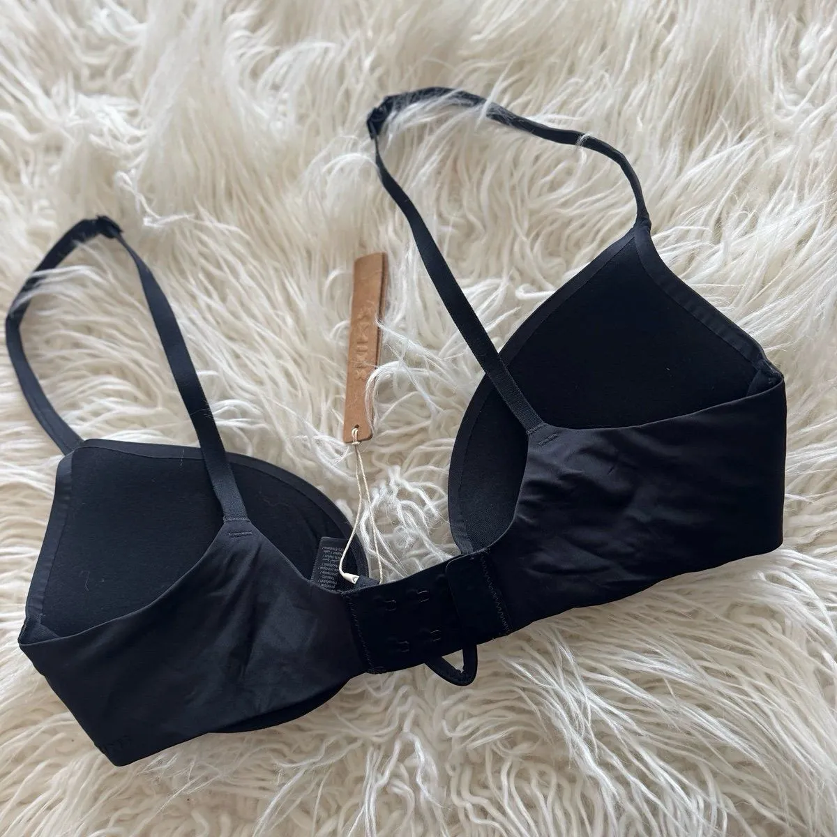 SKIMS  Ultimate Deep V Push Up Bra Onyx Size 34C - Image 6