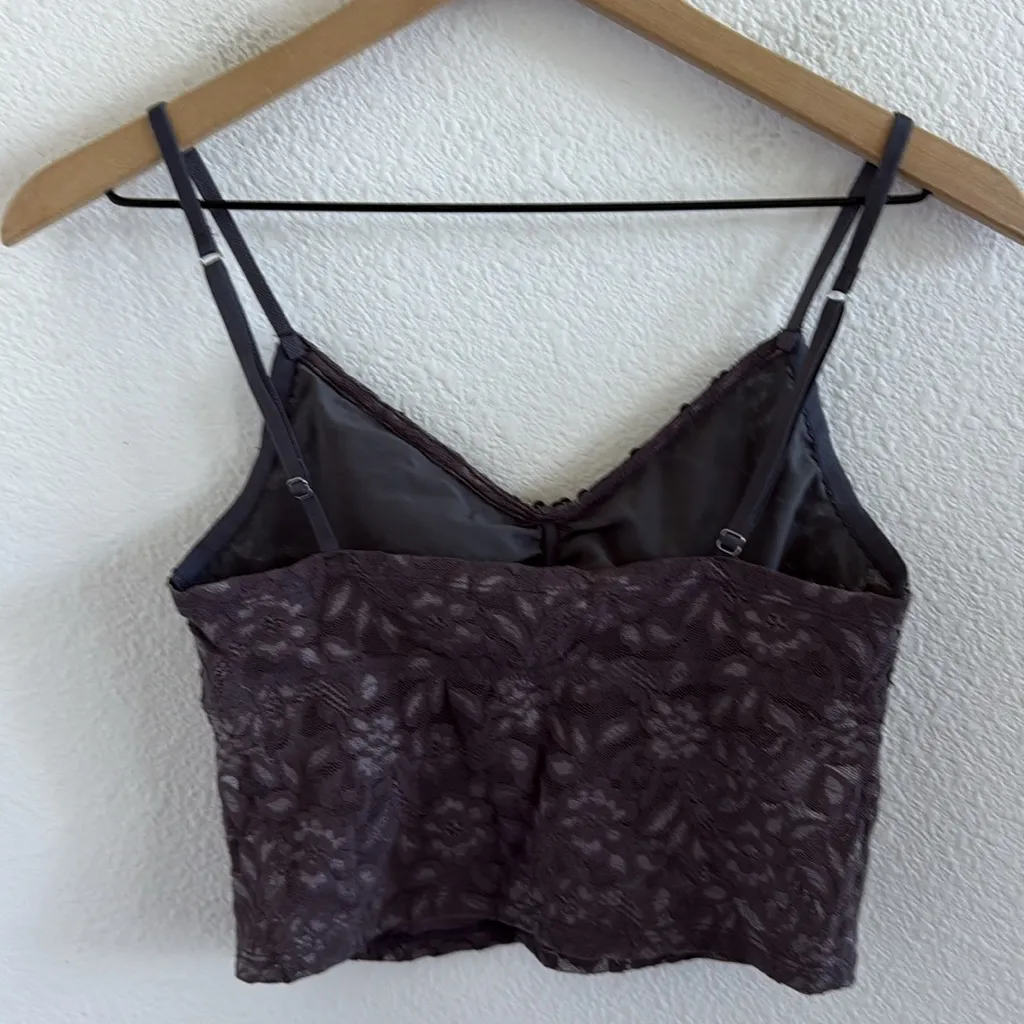 Victoria's Secret Lace Sequin Cropped Tank Top Medium - Image 3