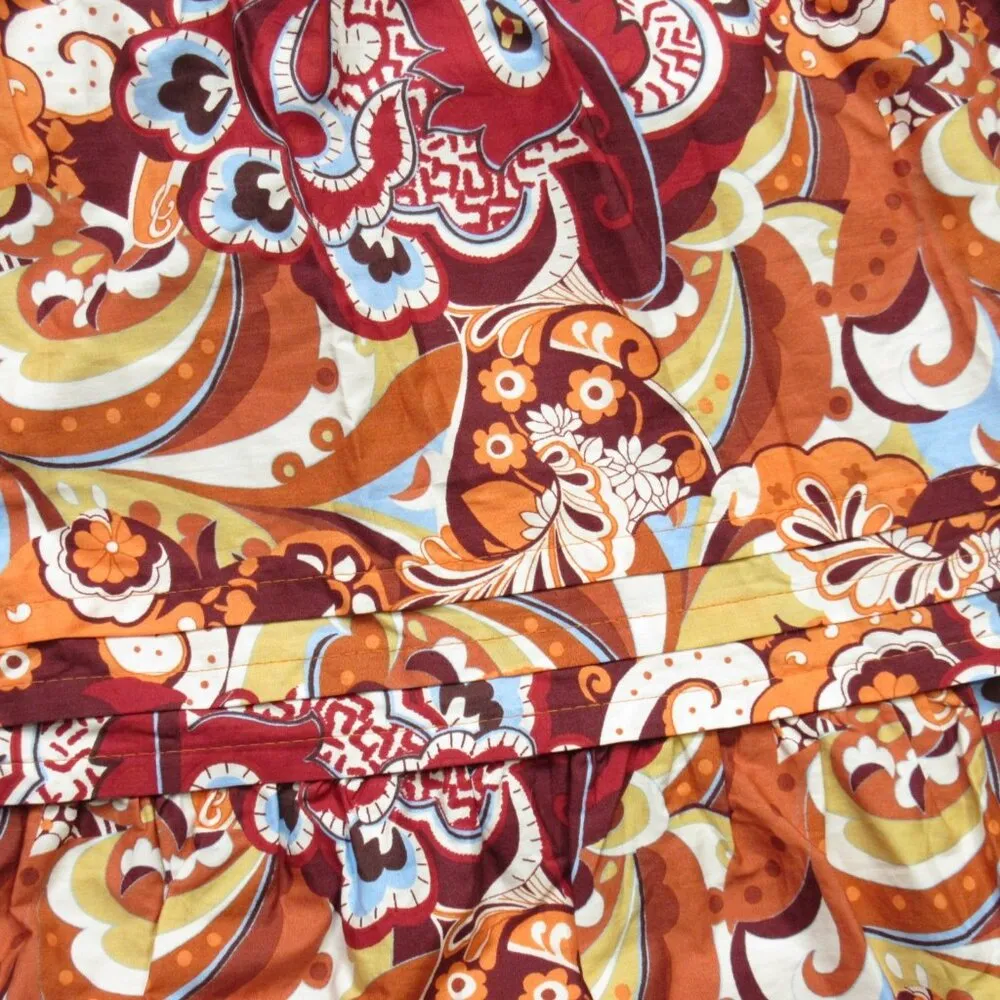 NWT Anthropologie Maeve Somerset Maxi in Bronze Floral Print Cotton Dress S - Image 7