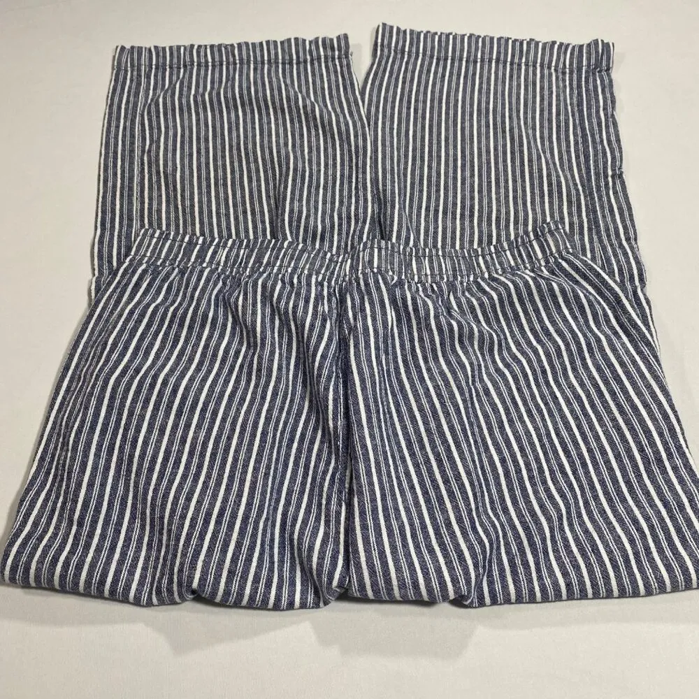 Blue & White Striped Womens Lounge Pants XL By Briggs - Image 2