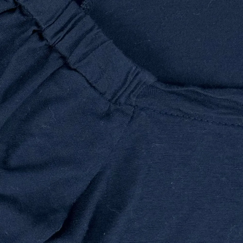 Ann Taylor LOFT Smocked Mixed Media Tee Top  Vapor Blue Blouse- XS - Image 8