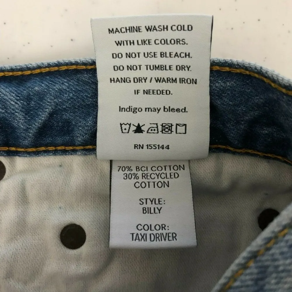 Boyish Womens Jeans The Billy High Rise Rigid Skinny Crop Jeans Button Fly 32 - Image 6