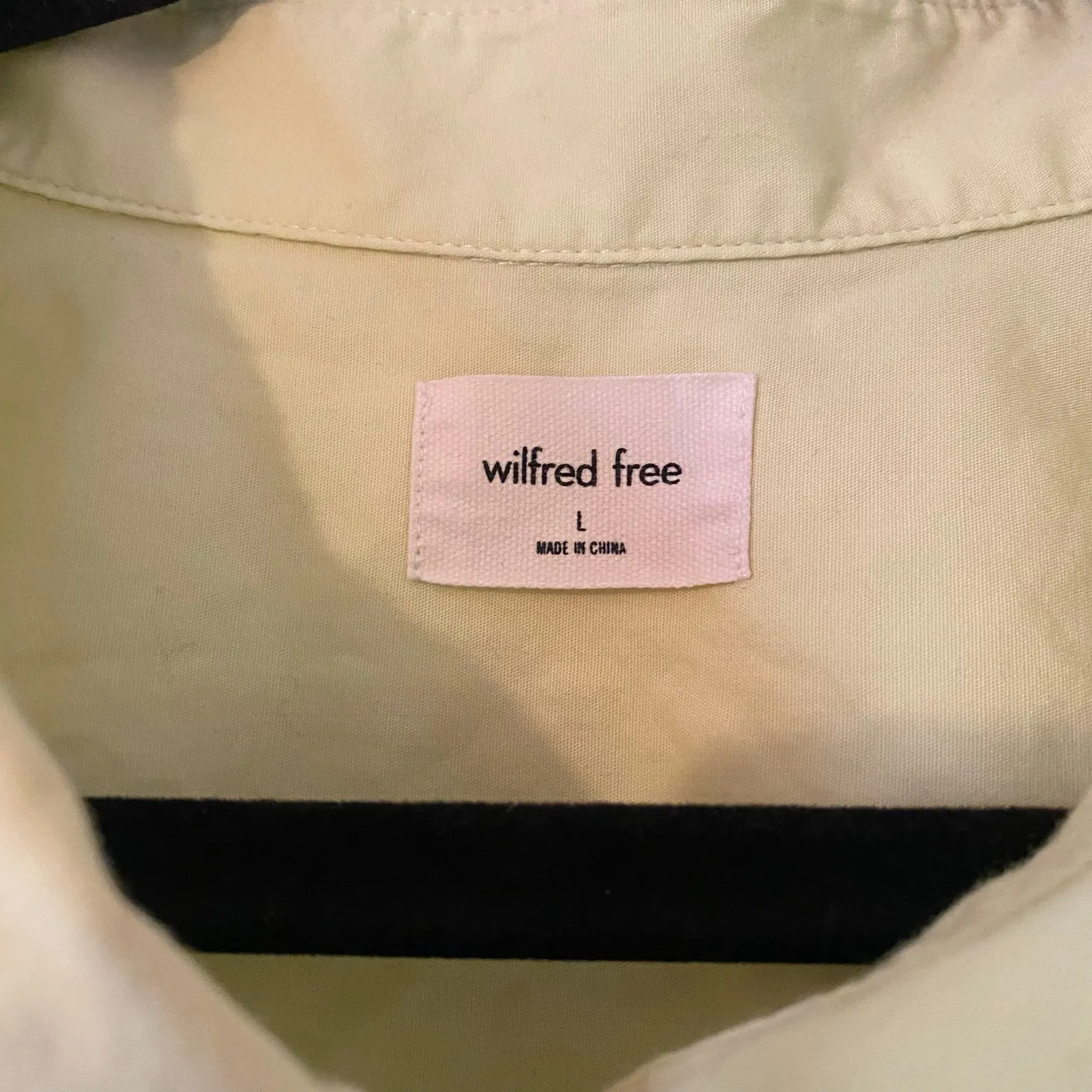 Wilfred Free Chartreuse Green Oversized Button Down Shirt Cotton Women's Large - Image 3