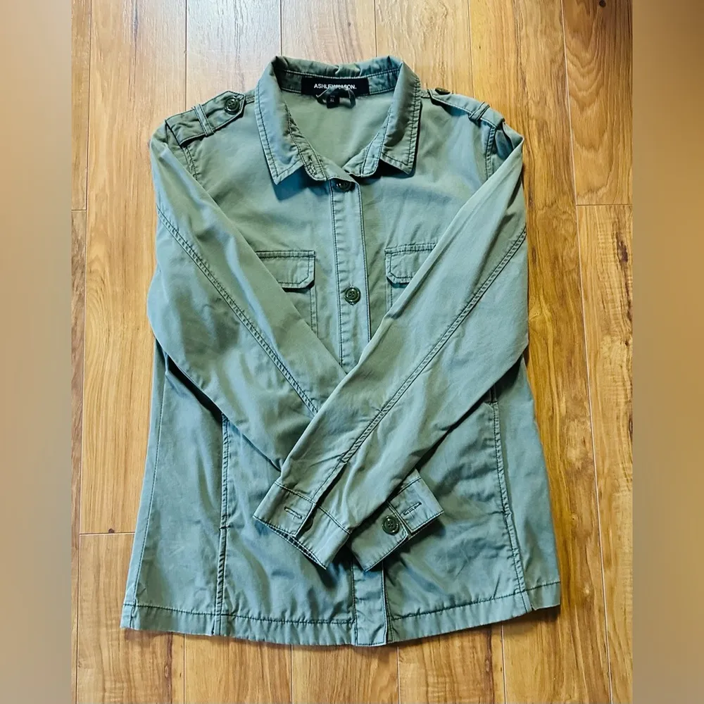 Ashley Mason Army Olive Green Utility Women's Jacket - Image 12