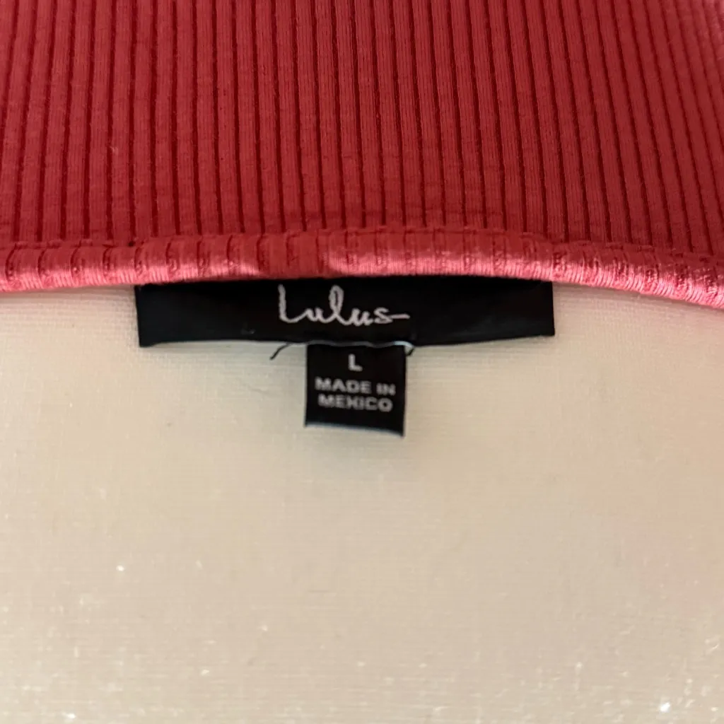 Lulu's Red Ribbed Bodysuit - Image 9