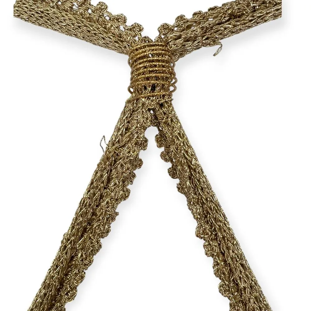 Black Tape | S | Metallic Gold Knit Sweater Sleeveless Tank Top - Image 4