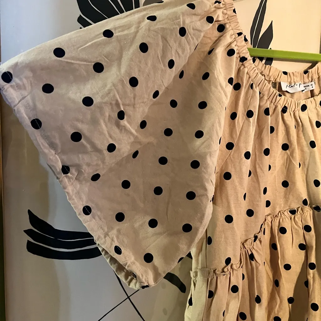 Petal & Pup White Polka Dot Mini Dress - Image 3