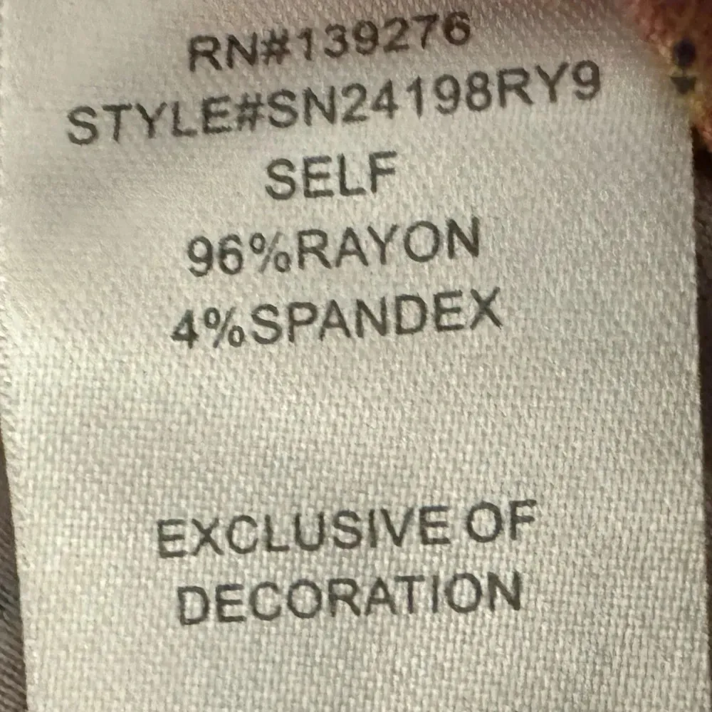 NWT Les Serein Stitch Fix Pink Paisley Boutique Top Ruffle Blouse Split Neck 2XL Size XXL - Image 8