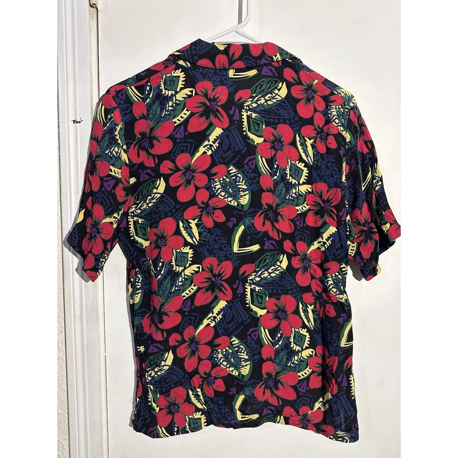 Marsh Landing Women's Blue Tropical Floral Hawaiian Shirt Size PS - Image 2