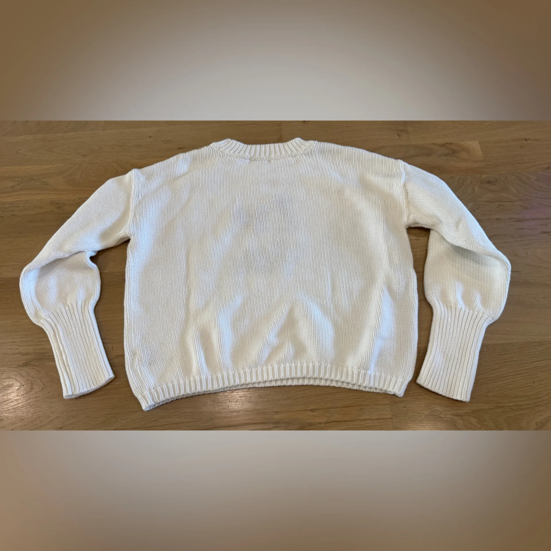 525 America ‘I heart you’ cotton sweater white size medium - Image 7