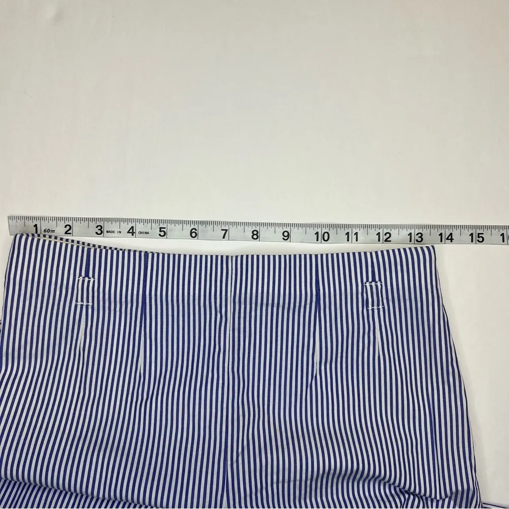 J. Crew Cuffed pant in shirting stripe wide leg size 0 - Image 13