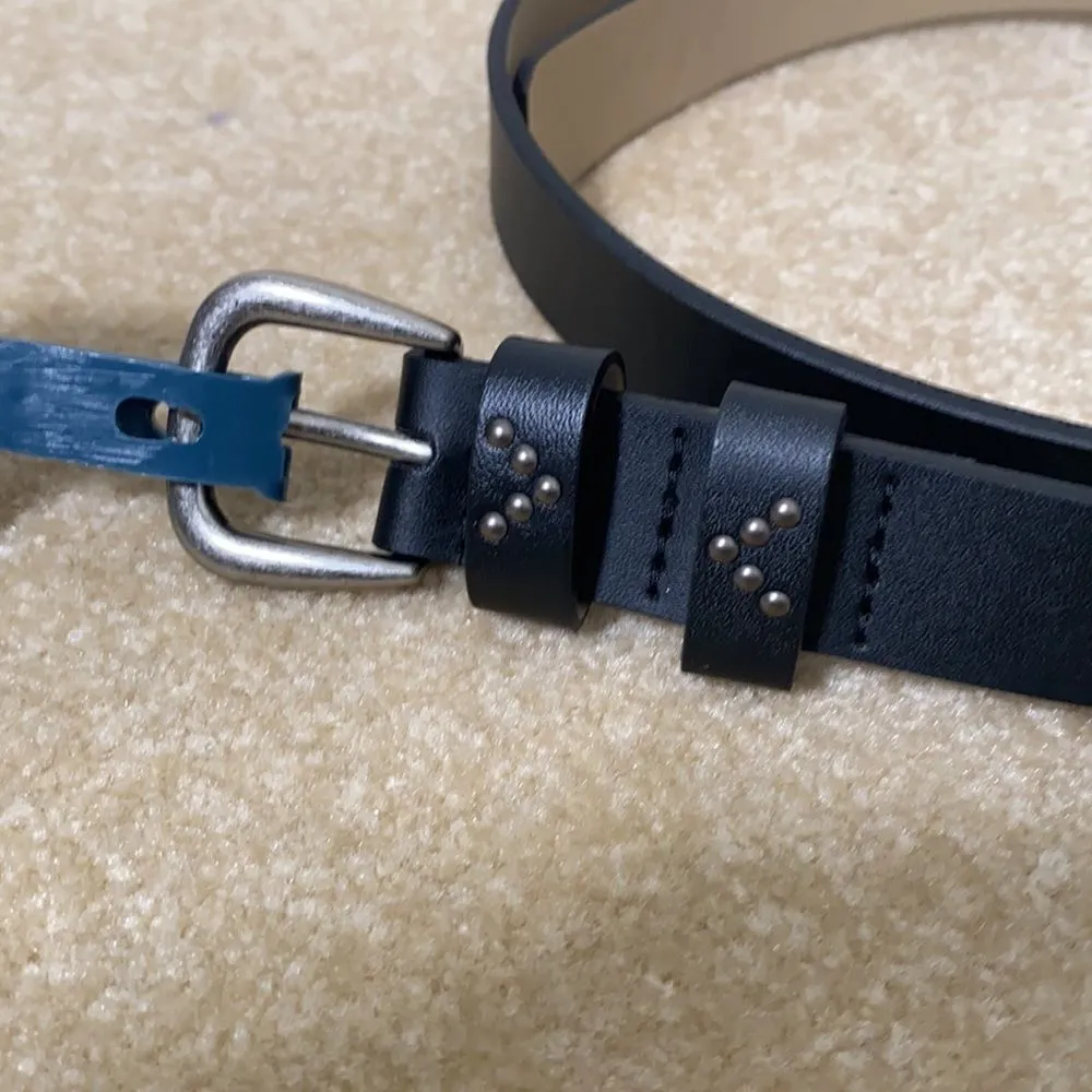 Women’s Black Belt XXL Silver Buckle - Image 2