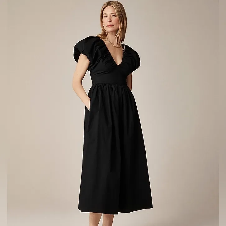 TOP RATED J. CREW Collection Cecily Dress in Cotton Poplin | SIZE 0 - Image 2