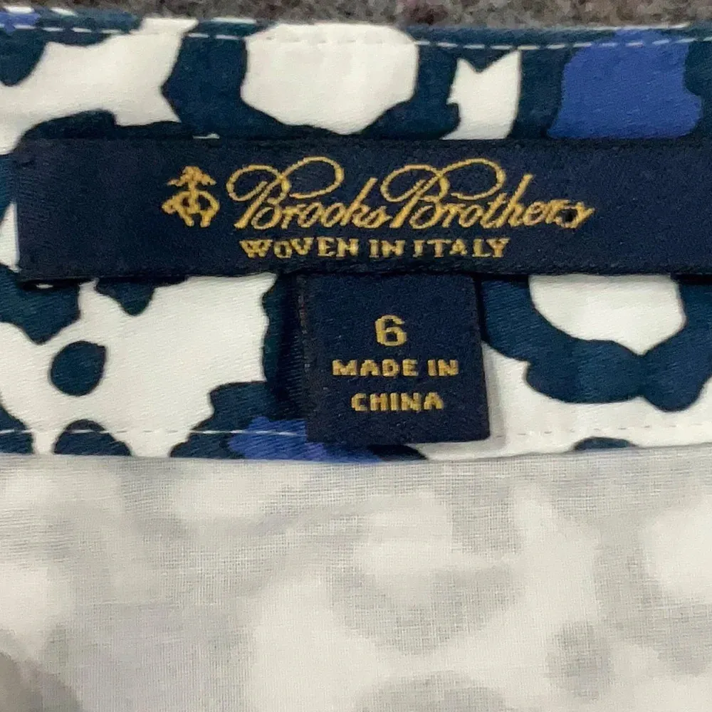 Brooks Brothers 100% Cotton Woven in Italy Pleated Lined Skirt Size 6 Small S - Image 4