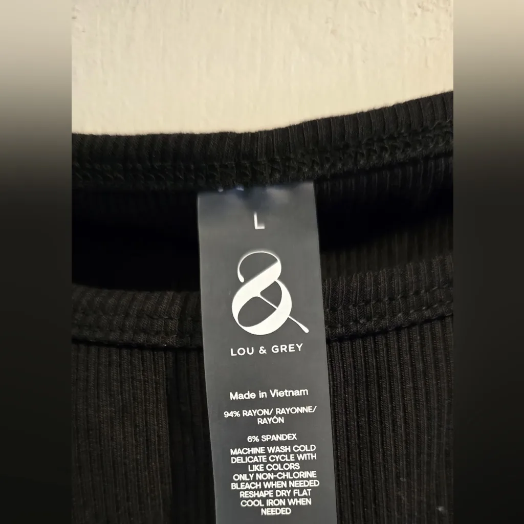 Lou & Grey Black Ribbed Tank Top - Image 9