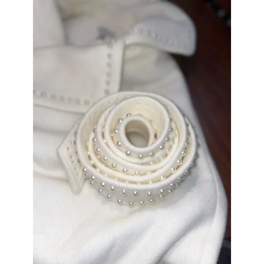 Atoir Addicted To Love Pearl Coat in Cloud Large New Womens Trench Jacket White - Image 9